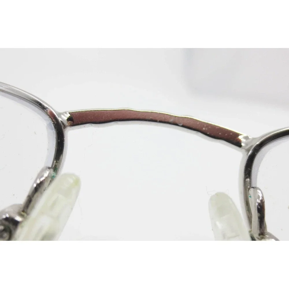 Revlon Lily Blue Metal Oval Eyeglass Frames Floral Temple 48-20-135 36145